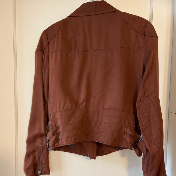 Club Monaco Rust Moto Jacket in Size M - Picture 2 of 3